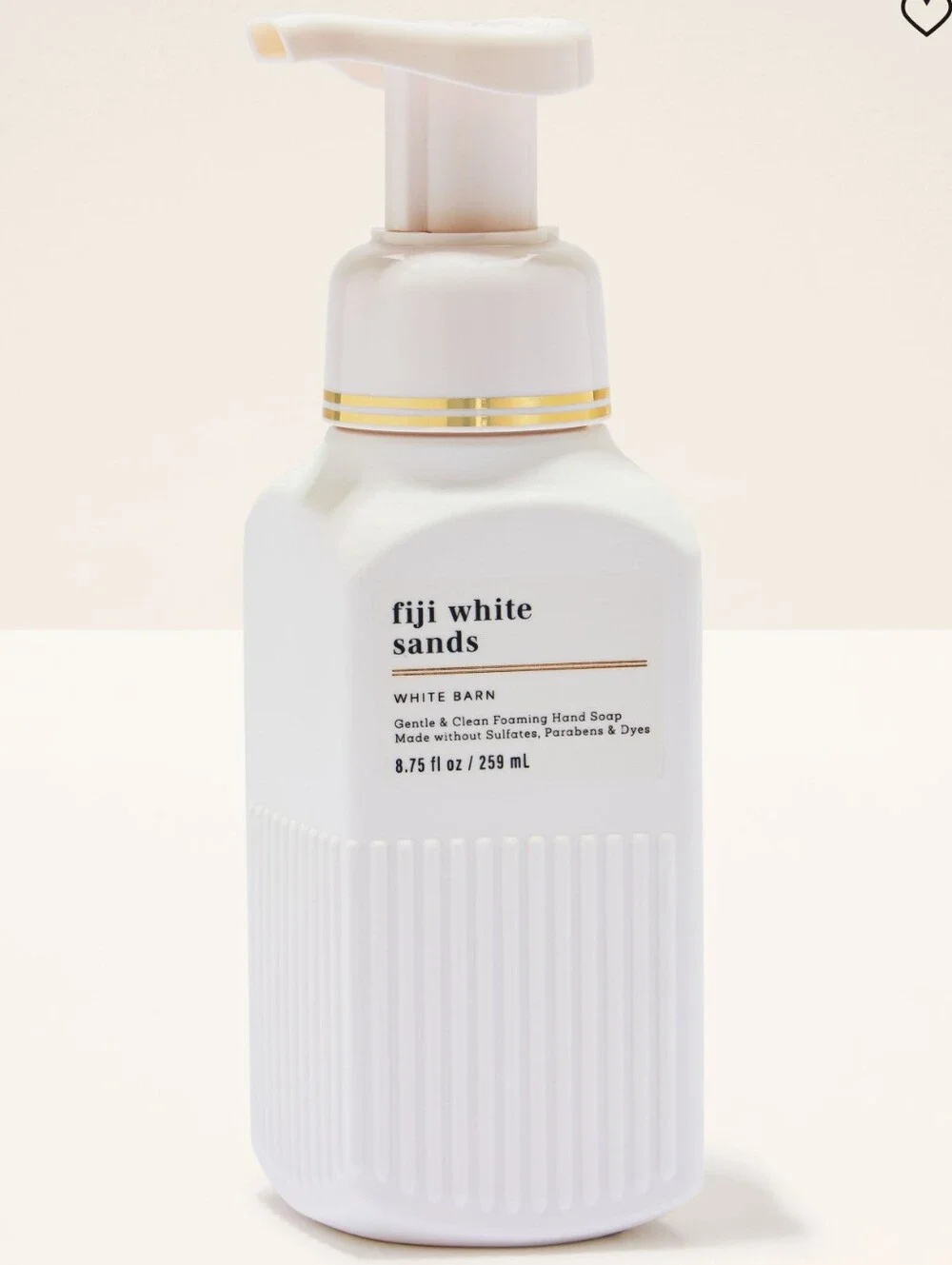 Bath & Body White Barn Works Fiji White Sands Foaming Hand Soap 8oz NEW